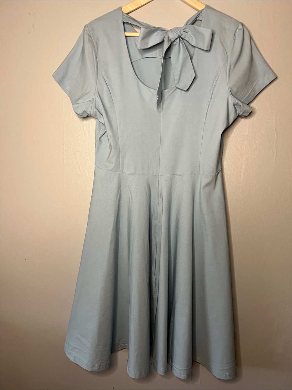 Retro Rockabilly Bow Back Fit &Flare Dress XXL,